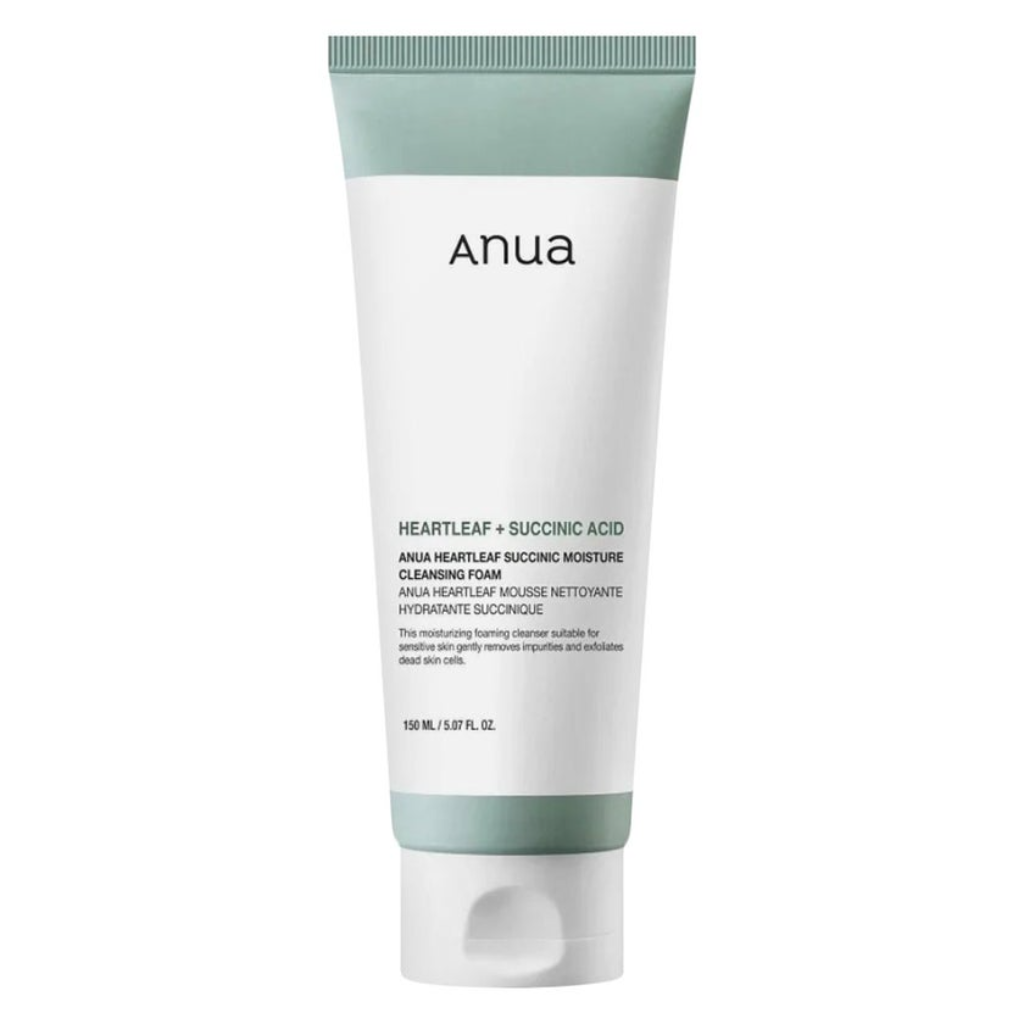 Anua Heartleaf + Succinic Acid Moisture Cleansing Foam 150ml - Image 1