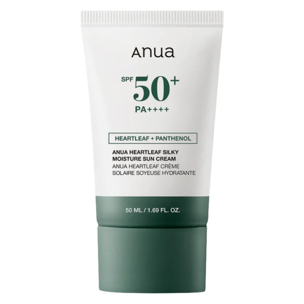 Anua Heartleaf Silky Moisture SP50+ PA++++ Sun Cream 50ml - Image 1