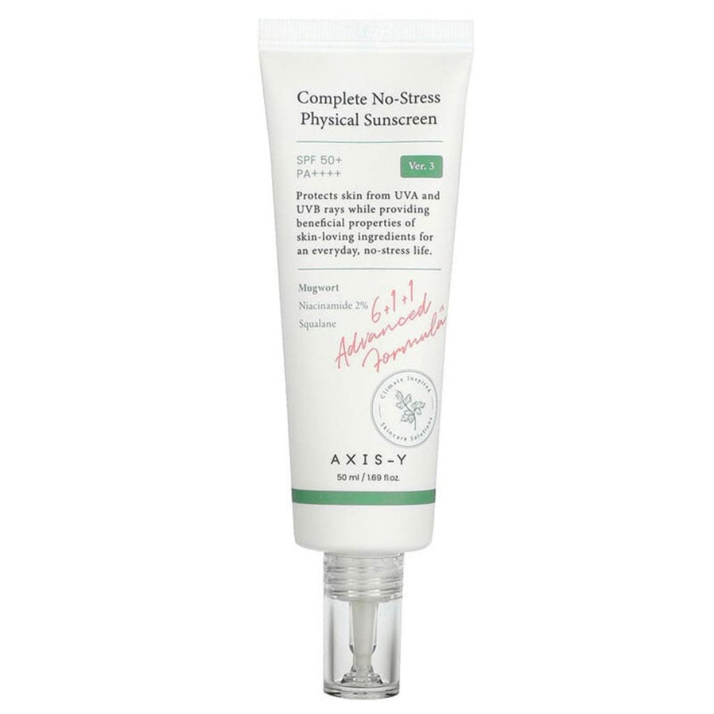 Axis-Y Complete No Stress SPF50+ PA++++ Physical Sunscreen 50ml - Image 1