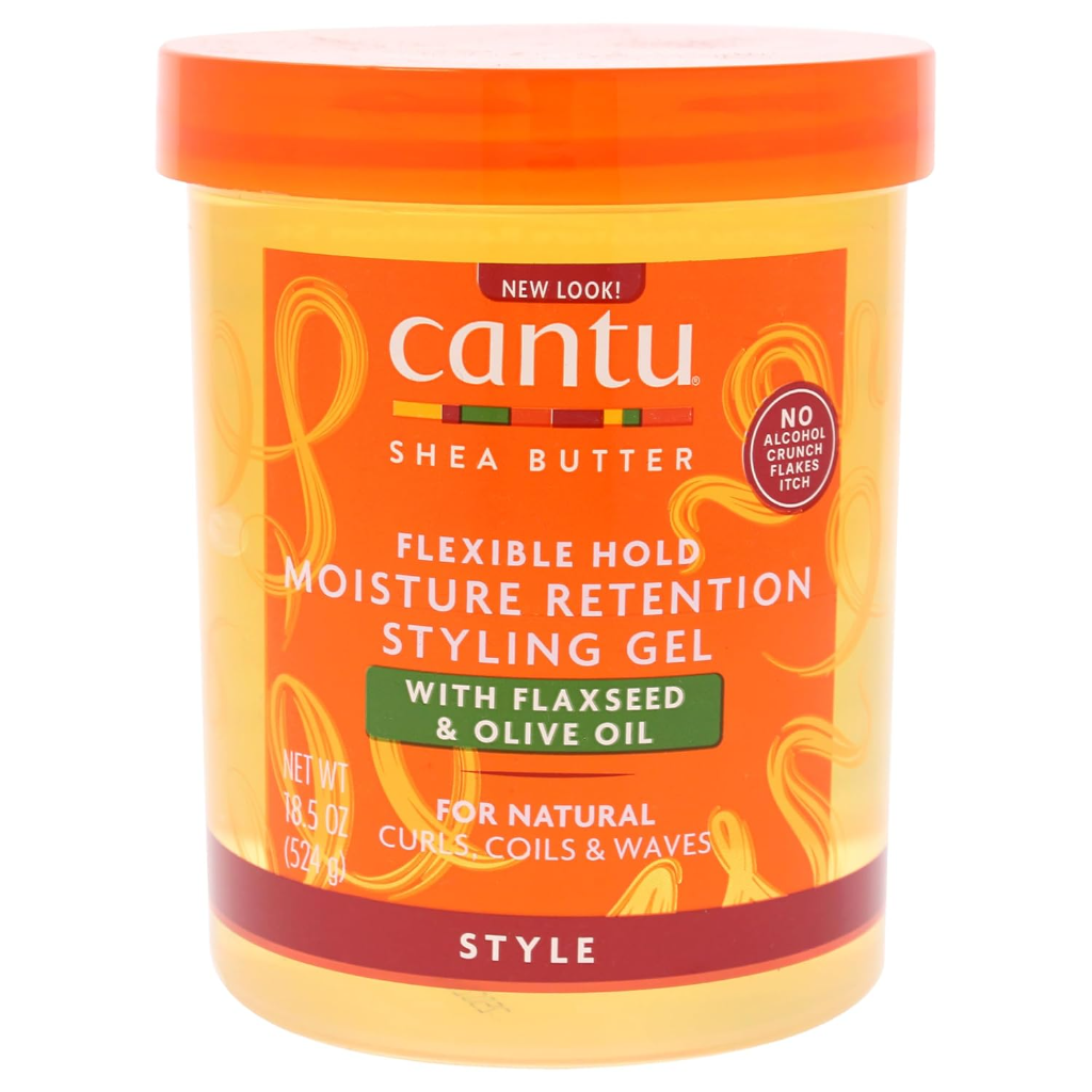 Moisture Retention Styling Gel With Flaxseed and Olive Oil - Flexible Hold by Cantu for Unisex - 18.5 oz Gel - Image 1