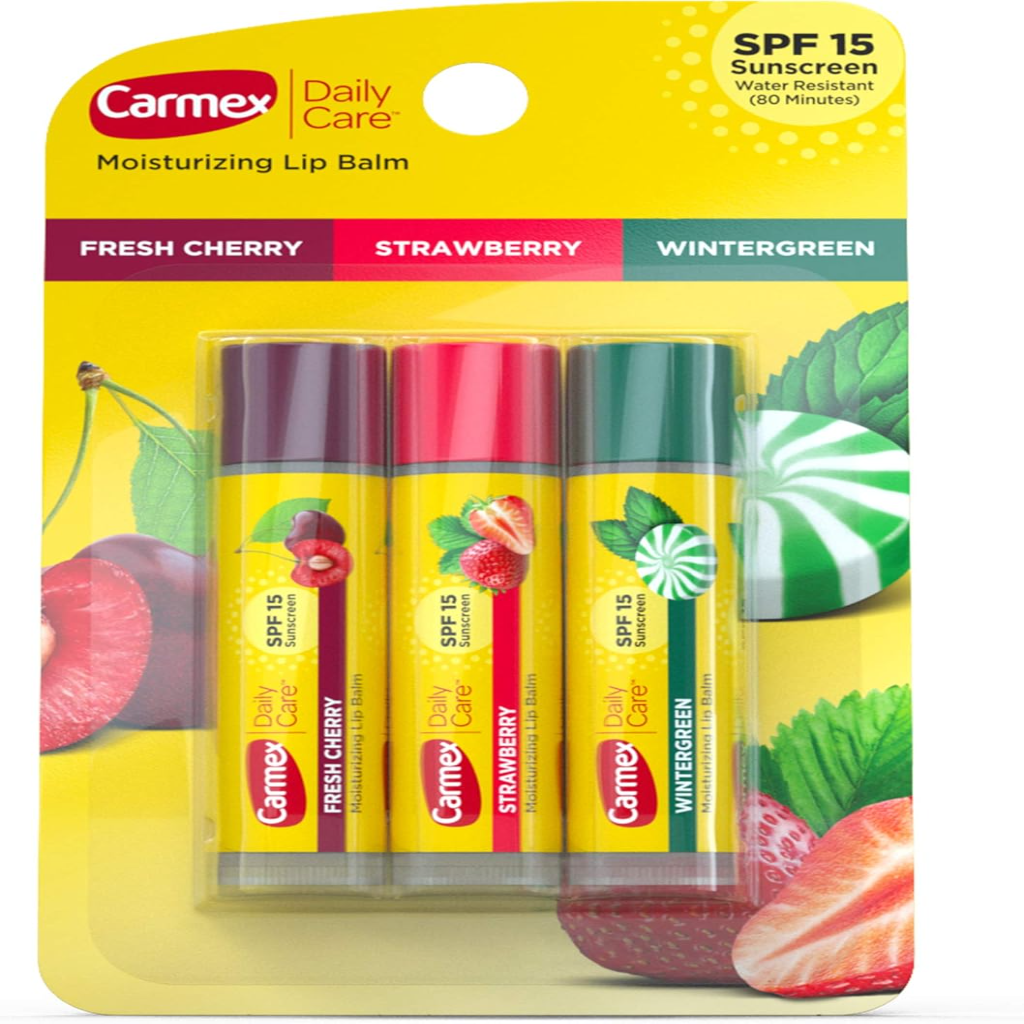 CARMEX Daily Care Lip Balm Stick in Blister - Pack of 3 (0.15oz) - Image 1