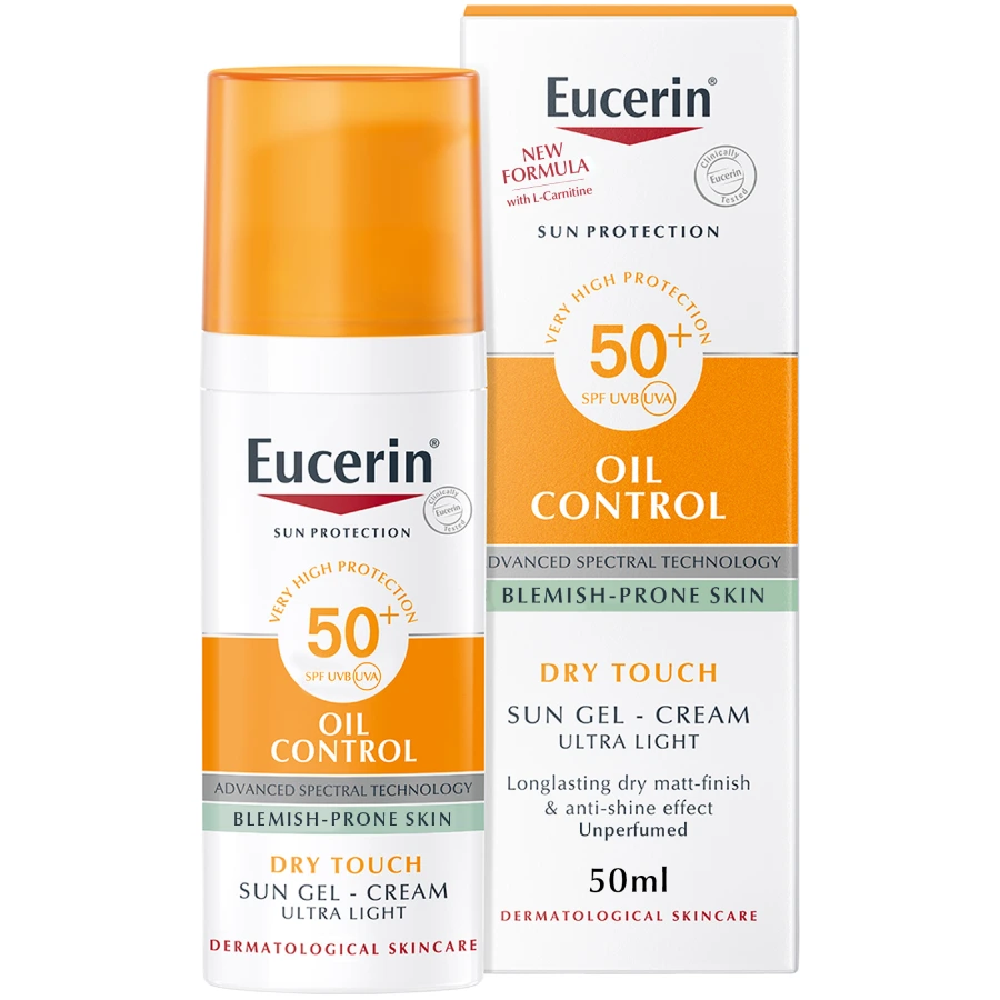 Eucerin Sun Oil Control SPF 50+ Sunscreen Gel Cream With Dry Touch & Anti-Shine Effect 50ml - Image 1