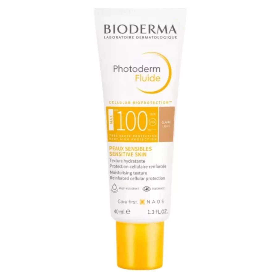 Bioderma Photoderm Fluide MAX SPF100 Light Tint Maximum Sensory Protection for Sensitive skin 40ml - Image 1
