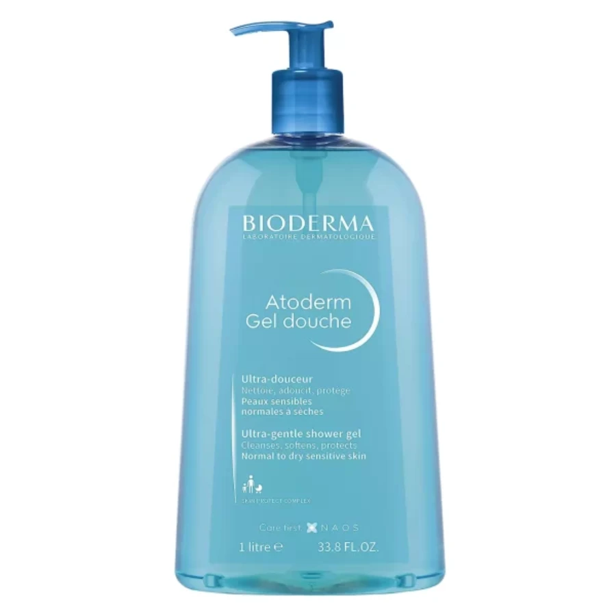Bioderma Atoderm Gentle Shower Gel For Normal And Dry Sensitive Skin, Soap-Free 1L - Image 1