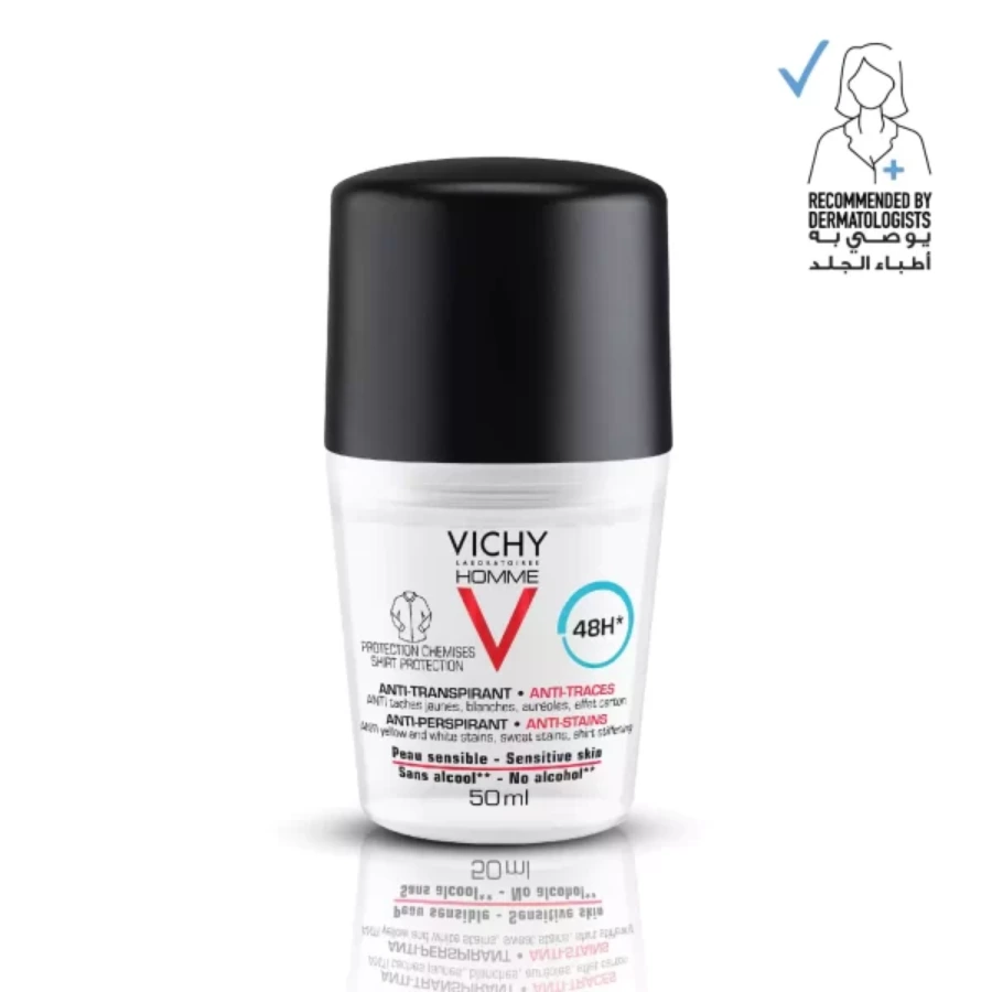 New Project - 2024-11-21T111726.903 Vichy 48H Anti-Stains Anti-Perspirant Roll-On 50ml - Image 1