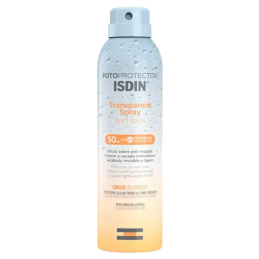 Isdin Fotoprotector Transparent Spray Sunscreen SPF 50+, For Instant Cooling And Drying 250ml - Image 1