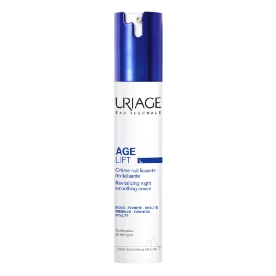 Uriage Age Lift Revitalizing Smoothing Night Cream, Anti-aging Face Cream For Wrinkles 40ml - Image 1