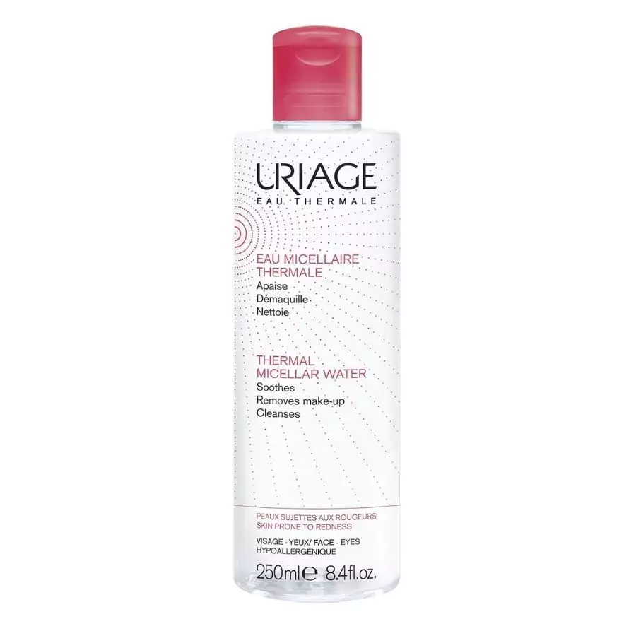 Uriage Eau Thermale Micellar Water For Sensitive Skin, Cleanser & Makeup Remover 250ml, Promo Pack Buy 1 Get 1 Free - Image 1